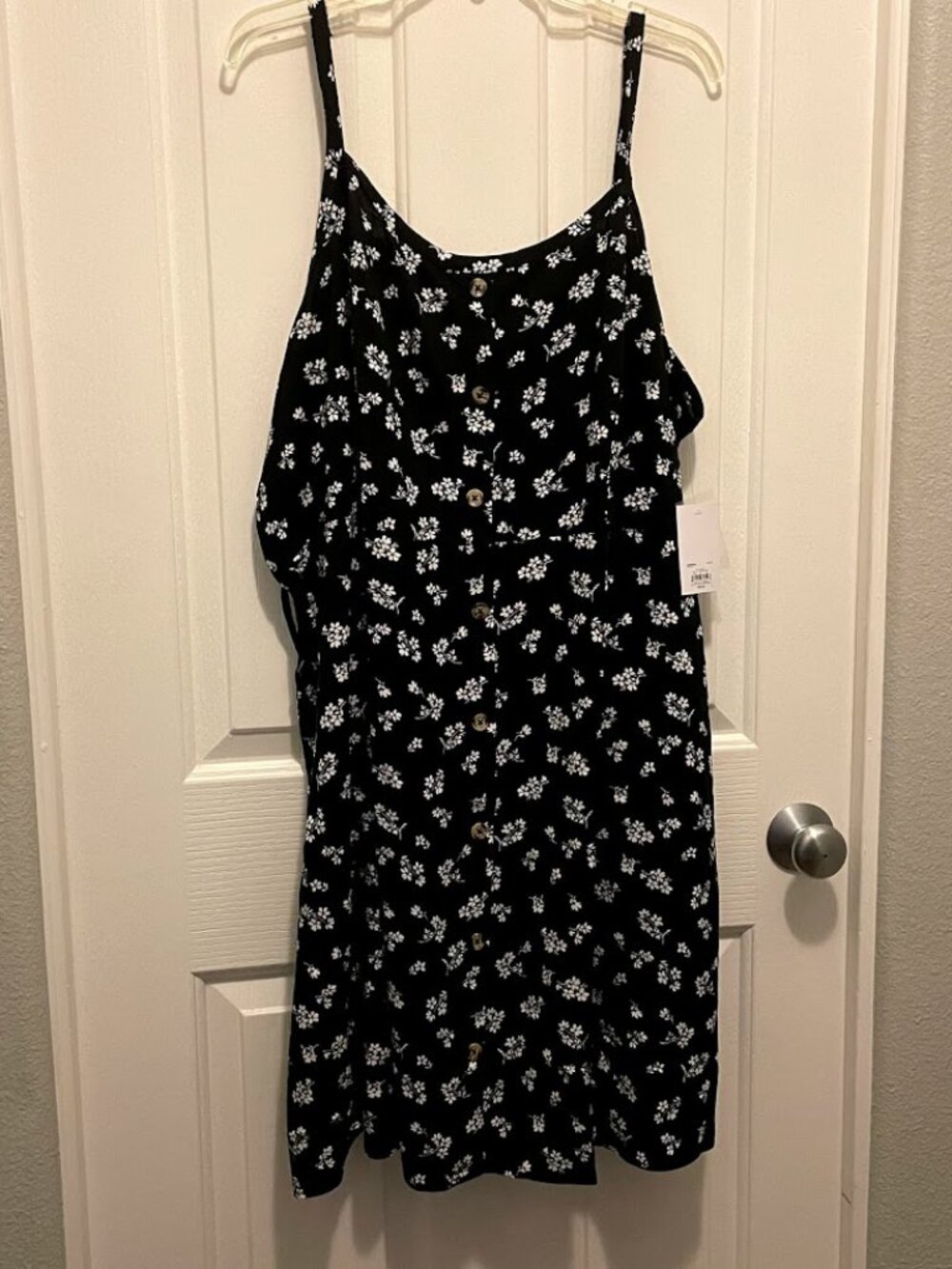SO Black Floral Button-Down Sundress - 3x